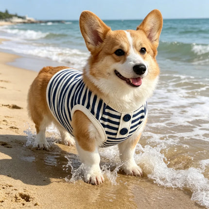 Striped Knitted Pet Vest