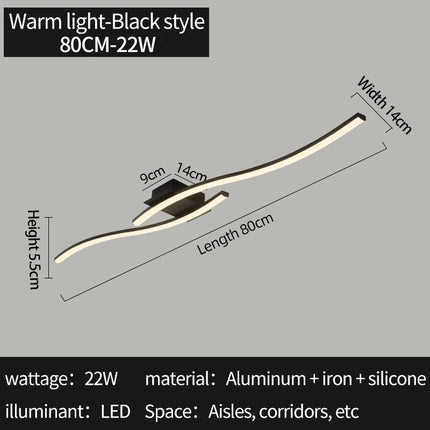 Modern Black LED Ceiling Lamp