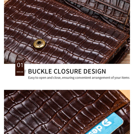 Crocodile Pattern Leather Wallet