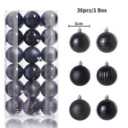 36pcs Black / 3cm