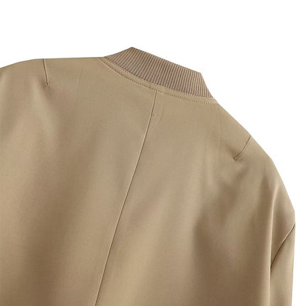 Women's V-Neck Bomber Jacket