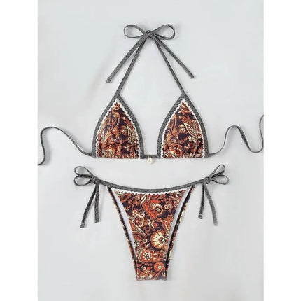 Halter String Bikini Set