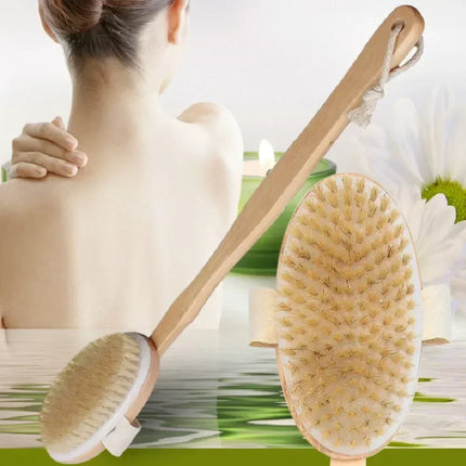 Natural Bristle Back Scrubber Brush