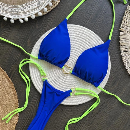 Halter Triangle Bikini Set