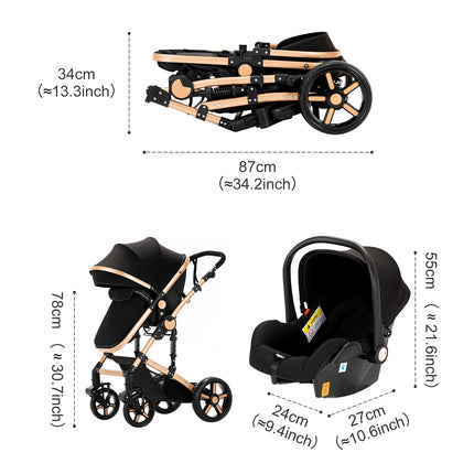 Luxury 3-in-1 Baby Travel System