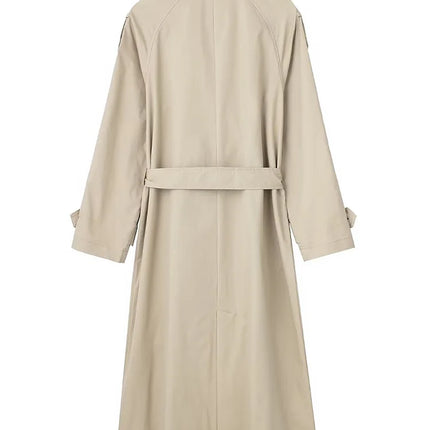 Women's Belted Double-Breasted Trench Coat