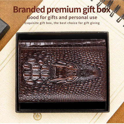 Crocodile Pattern Leather Wallet