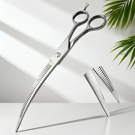 8-Inch Curved Pet Grooming Scissors