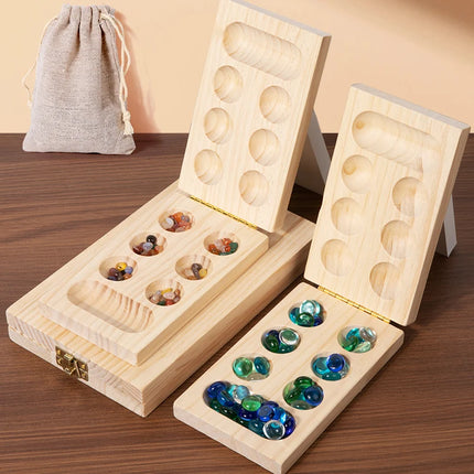 Wooden Mancala Board Game