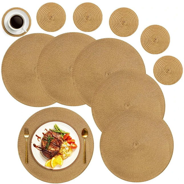 Round Woven Placemat Set