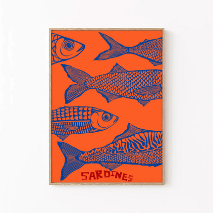 Pink Sardine Canvas Wall Art