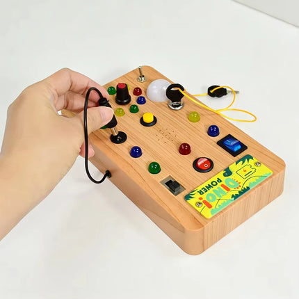 Montessori LED Sensory Activity Board with Switches and Buttons