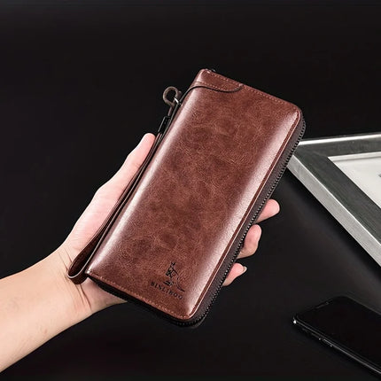 Long RFID Zipper Wallet