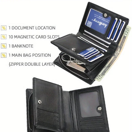 PU Leather Zipper Wallet