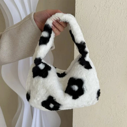 Leopard Fluffy Shoulder Bag