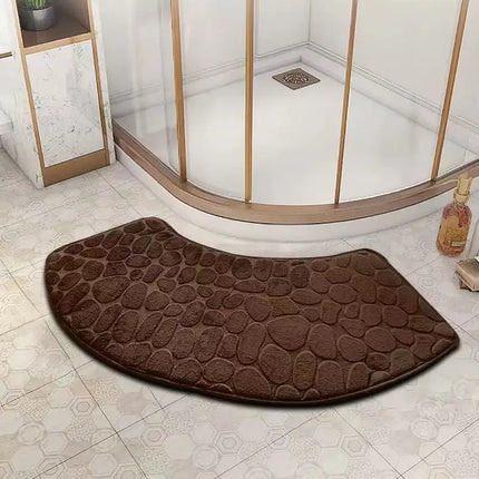 Curved Absorbent Bathroom Mat