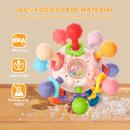 Montessori Baby Teething Ball Rattle