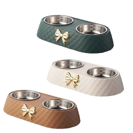 Double Pet Food Bowl