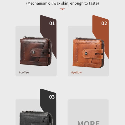 Genuine Leather Bifold Wallet