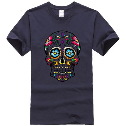 Men's Skull Print Streetwear T-Shirt