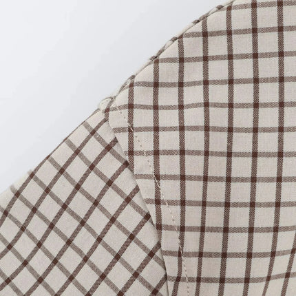 Women's Plaid Hooded Jacket