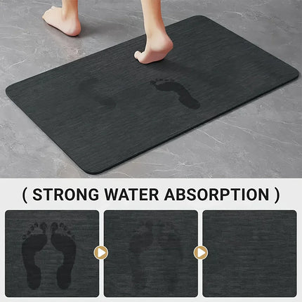 L-Shaped Non-Slip Absorbent Floor Mat