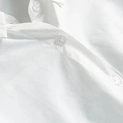 Oversized White Pocket Shirt
