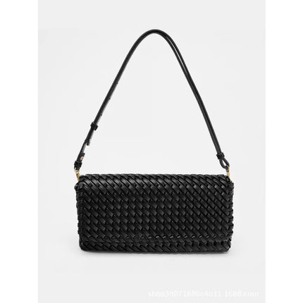 Woven Leather Shoulder Bag