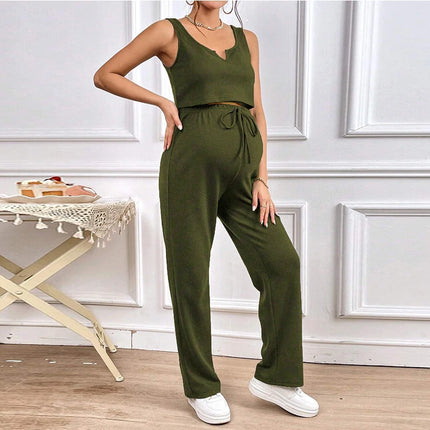 2-Piece Maternity Tank Top and Pants Set