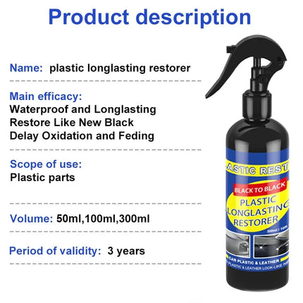 Car Plastic Restorer & Black Shine