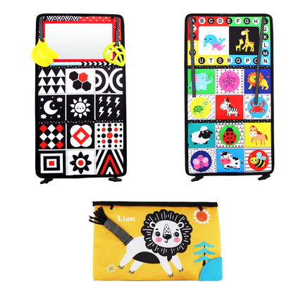Baby Sensory Cloth Book with Mirror for Early Learning