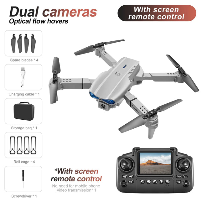 Dual HD Camera RC Drone with Screen Remote