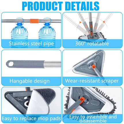 360° Rotating Triangle Microfiber Mop