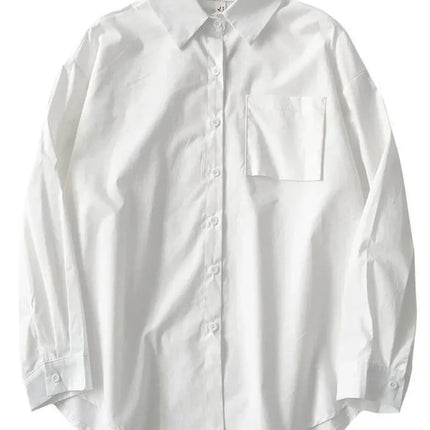 Oversized White Pocket Shirt