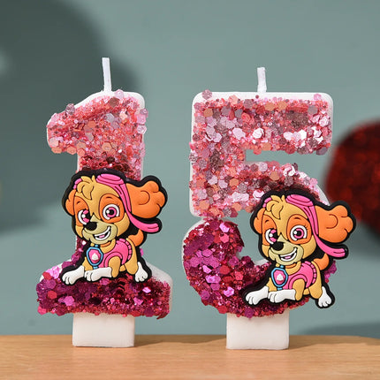 Cartoon Number Birthday Candles