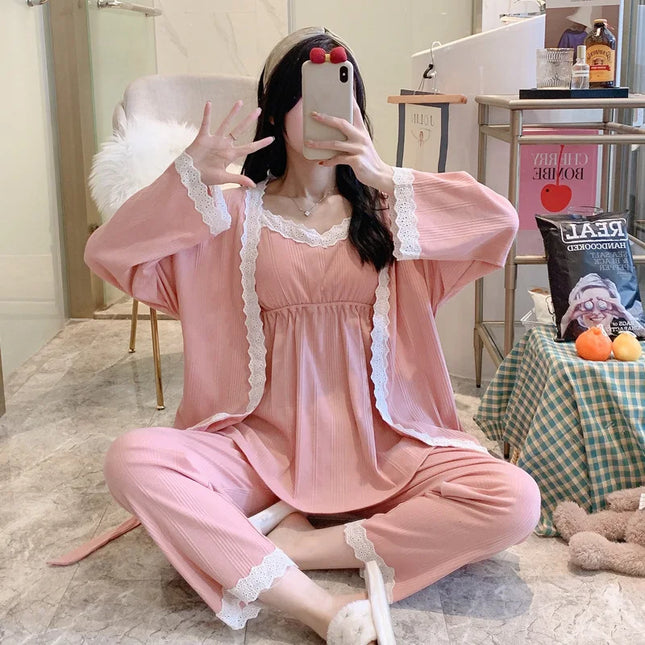 3-Piece Maternity Nursing Pajama Set
