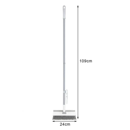 Rotatable Floor Scrub Brush with Squeegee