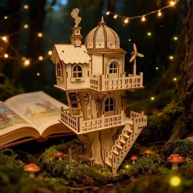3D Wooden Tree House Puzzle