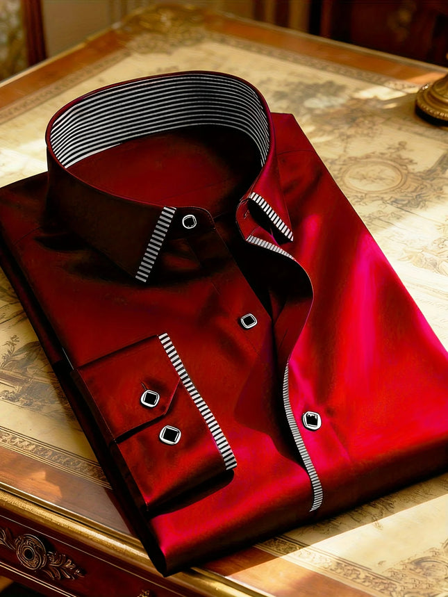 Men’s Patchwork Smart Casual Shirt