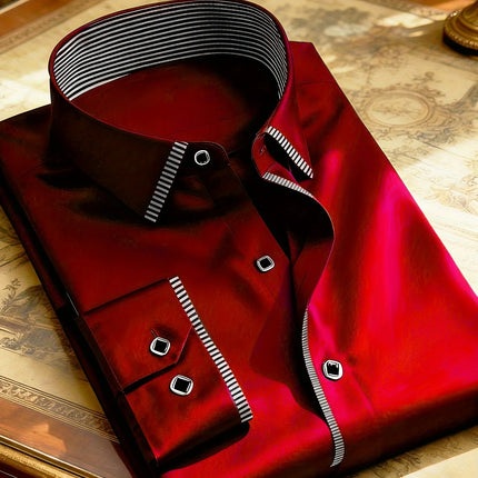 Men’s Patchwork Smart Casual Shirt