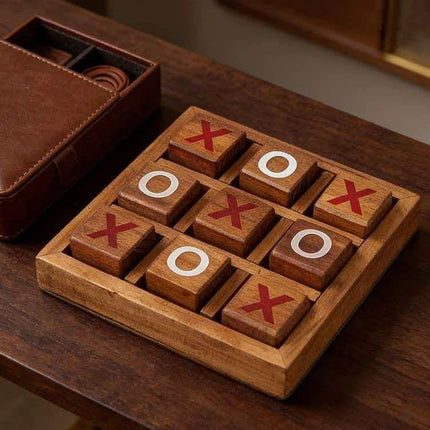 Wooden Tic Tac Toe Game