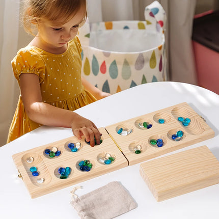Wooden Mancala Board Game
