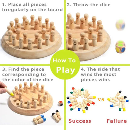 Wooden Memory Match Game