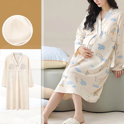 Cotton Maternity Nursing Nightdress