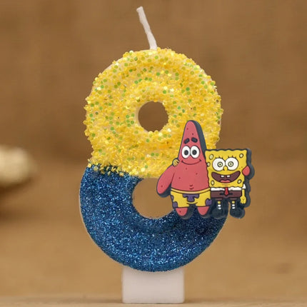Cartoon Number Birthday Candles