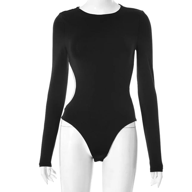 Women's Long-Sleeve Backless Jumpsuit