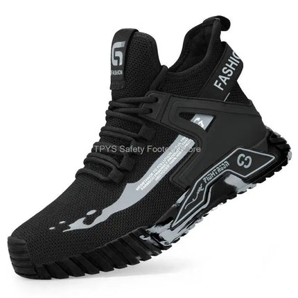 High-Top Steel Toe Safety Work Boots