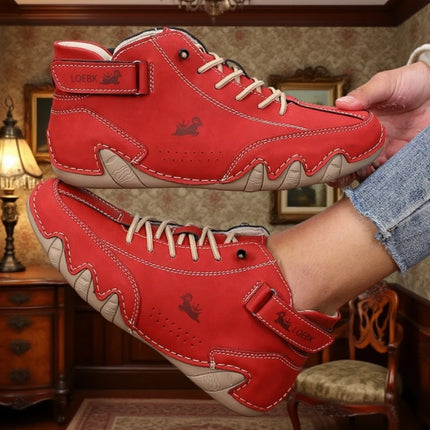 Women's Leather High-Top Shoes