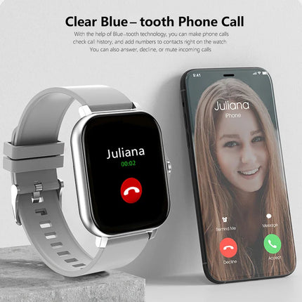 NNEOBA Smart Watch Fitness Clock Silver