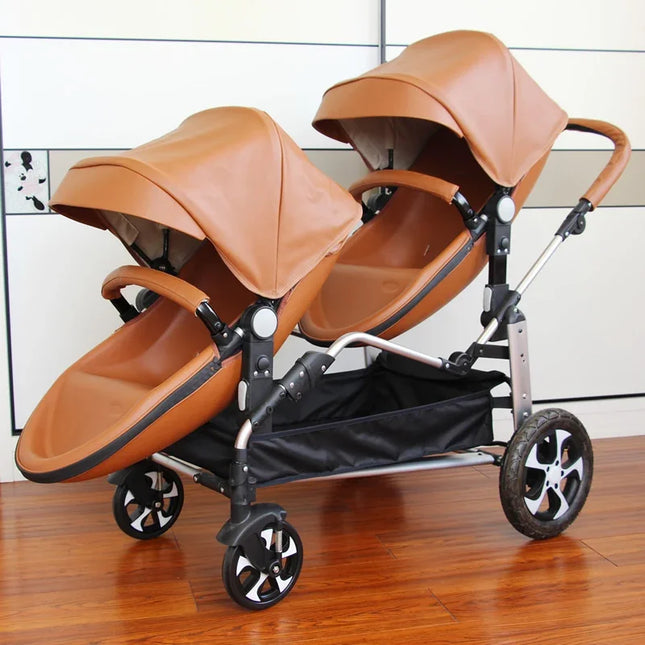 2-in-1 Adjustable Twin Baby Stroller